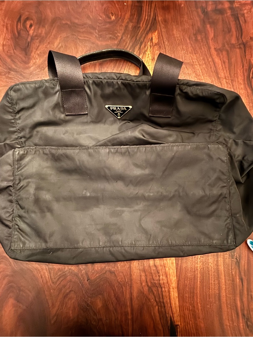 Prada Black Nylon Satchel with Triangle Logo - Picture 9 of 15